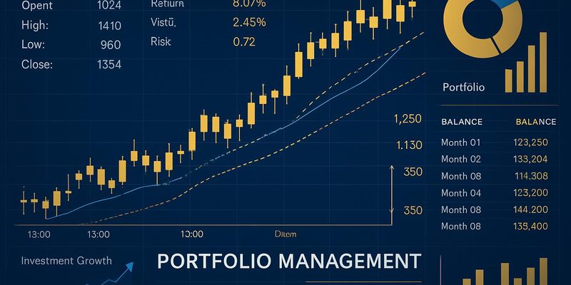 Retirement savings projections and allocation charts reviewed on a tablet
